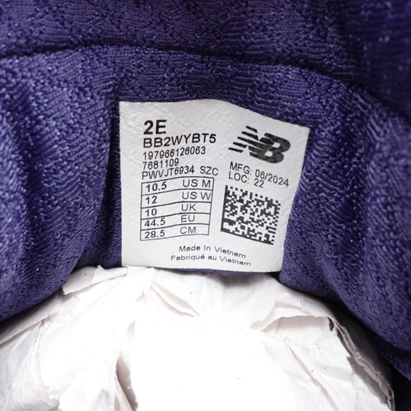 NEW Men's New Balance TWO WXY V5 Basketball Shoe BB2WYBT5 NB Navy - Picture 6 of 7